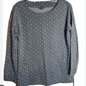 T by Talbots Heart Side Tie Sweatshirt